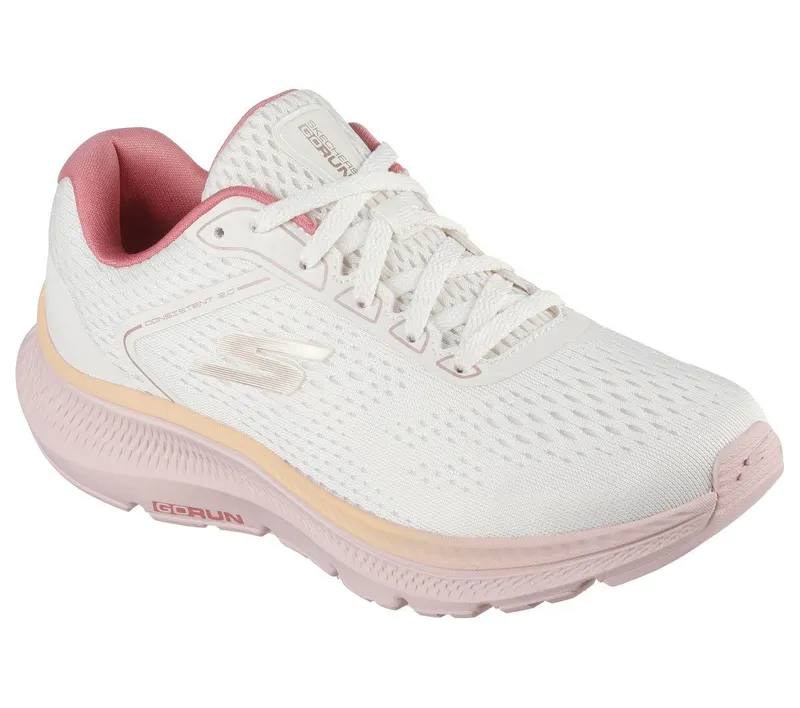 Skechers GO RUN Consistent 2.0 – Mile Marker – Natuurlijk / Pink (128607 NTPK)
