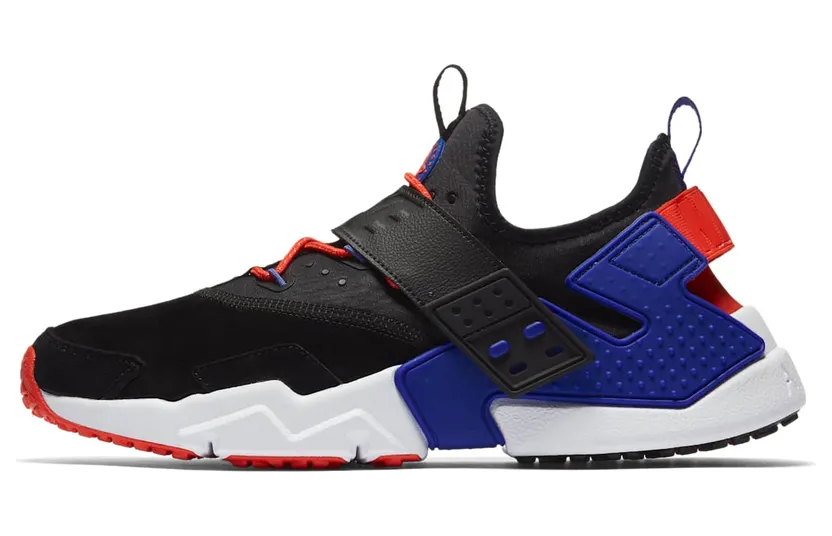 Nike Air Huarache Drift PRM “Black / Rush Orange / Lagoon Pulse / Rush Violet” (AH7335-002)