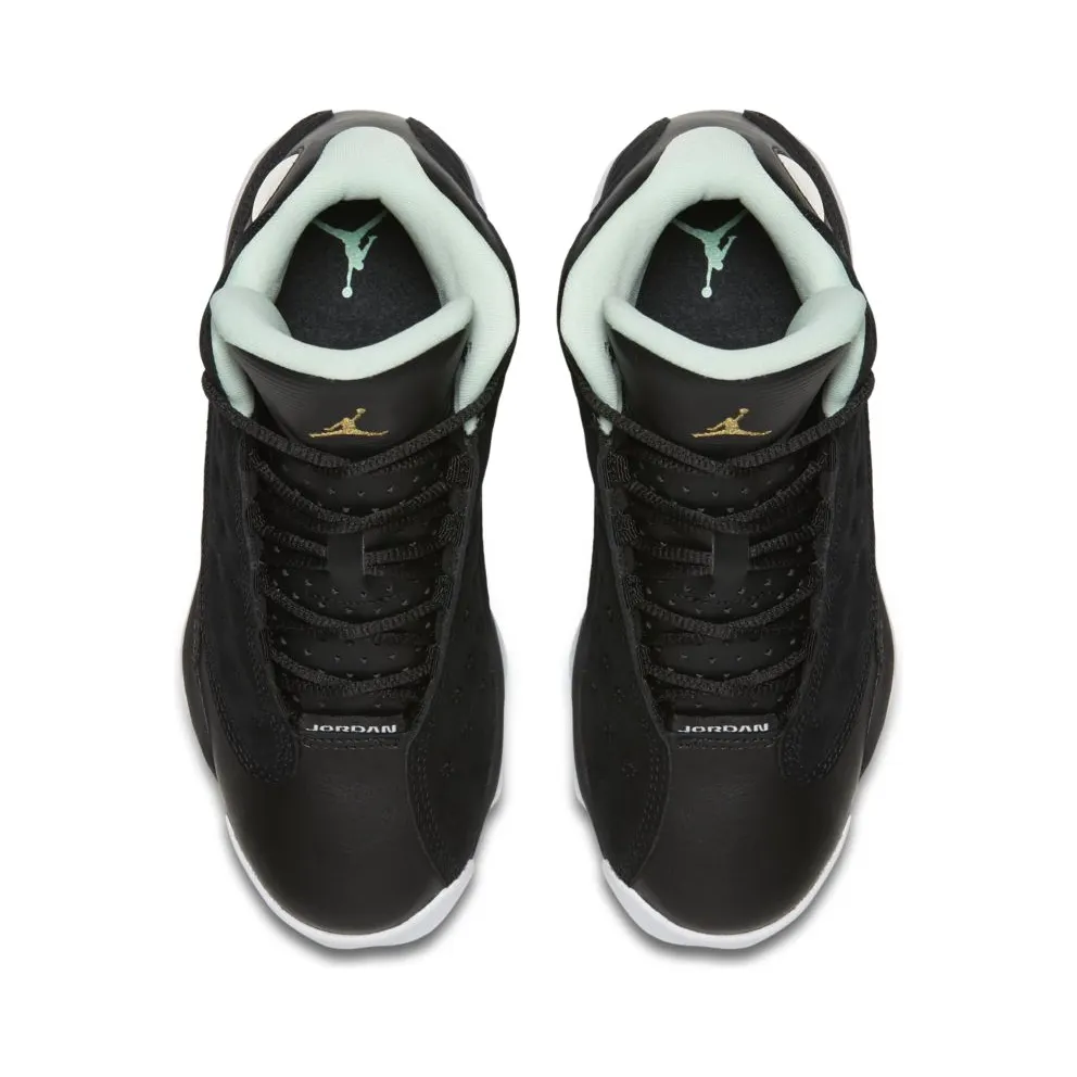 Jordan 13 Retro Black Mint Foam (GS) Black/Metallic Gold-Mint Foam-White (439358-015)