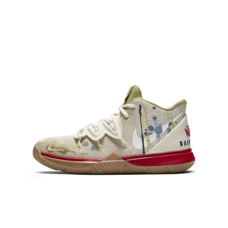 Nike Kyrie 5 Bandulu (GS) Light Bone/Green-Red (CQ4326-100)