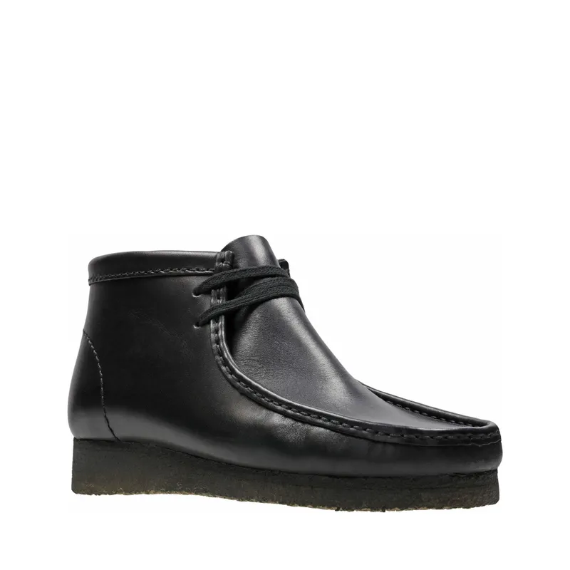 Clarks  Wallabee Boot Black Leather Black Leather (26103666)