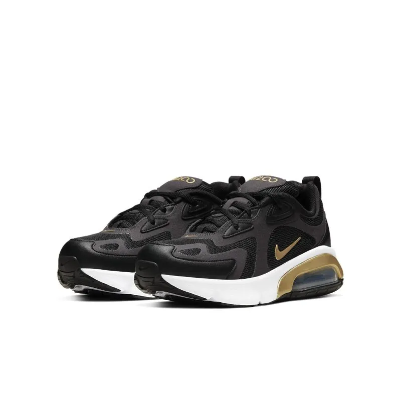 Nike Air Max 200 Black Metallic Gold (GS) Black/Anthracite/White (AT5627-003)