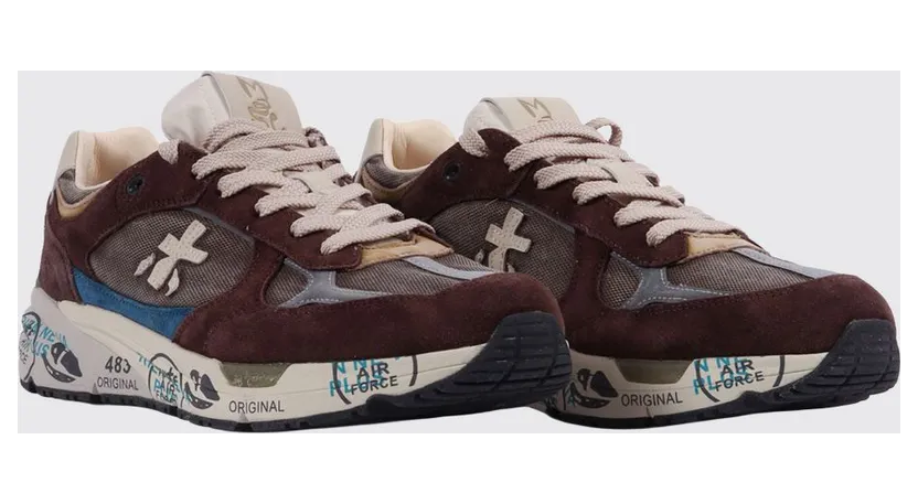 Premiata Mase Suede and Mesh Sneakers Red (MASE8026)