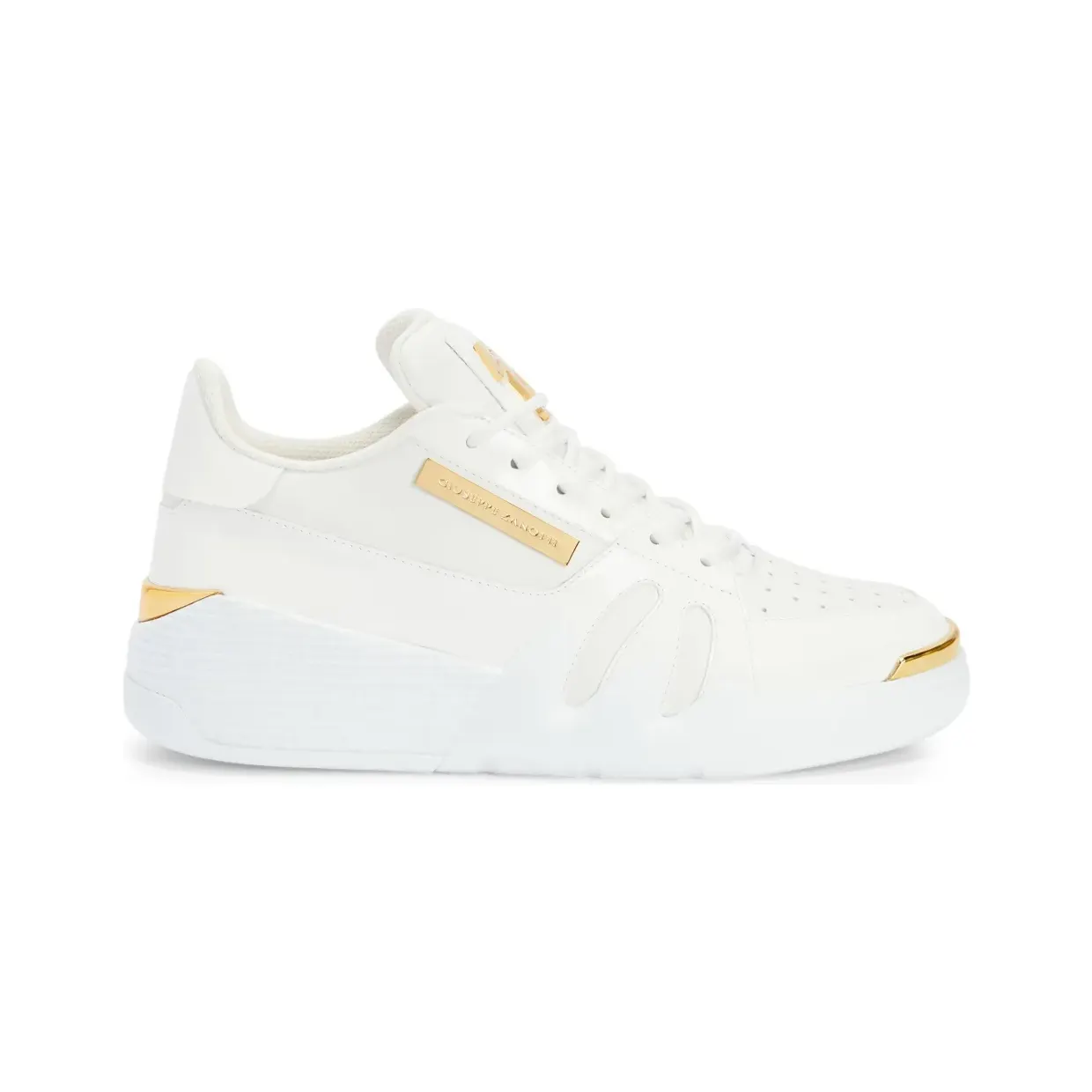 Giuseppe Zanotti Talon mit Kontrasteinsätzen “White” (RS40001001)
