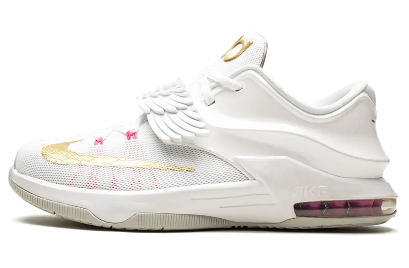 Nike KD 7’Aunt Pearl’ GS White/Metallic Gold-Pink Pow-Platinum (745407-176)