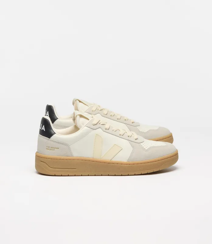 Veja V-82 O. T. Leather Low-Top with Sustainable Sole Yellow Cream (VE3320942)
