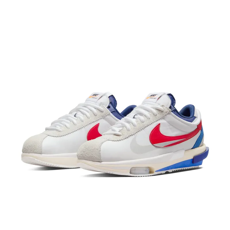 Nike x sacai Zoom Cortez White/Light Cream/University Red (DQ0581-100)