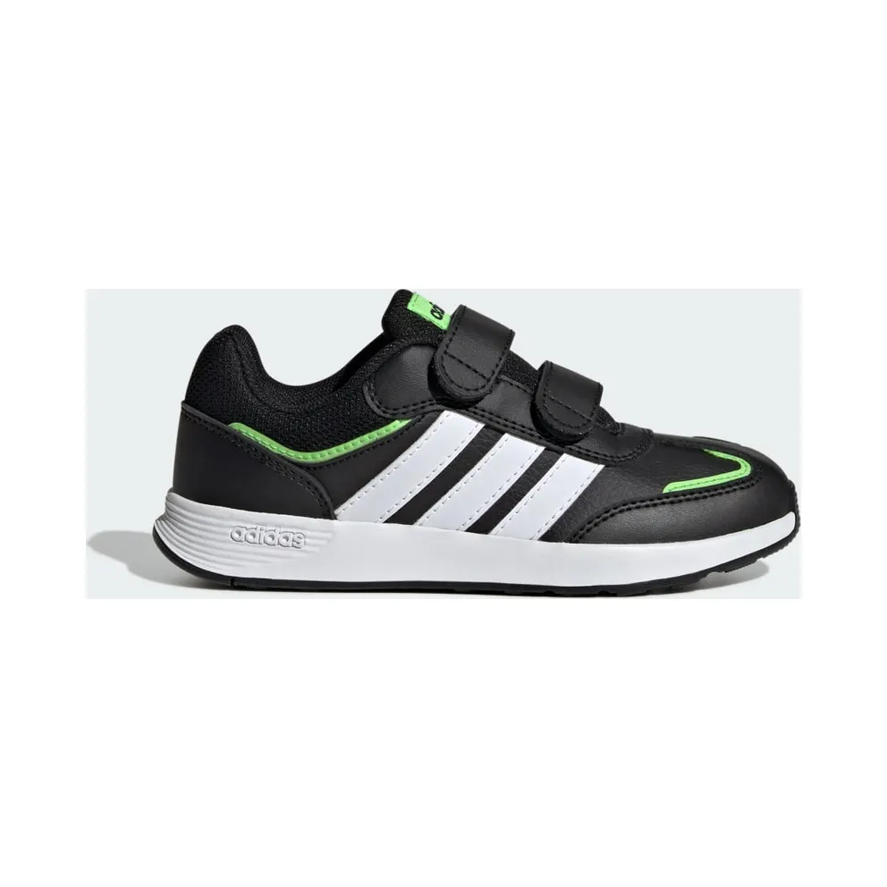 adidas Tensaur Switch Shoes Kids “Core Black / Cloud White / Lime Burst” (JQ8089)