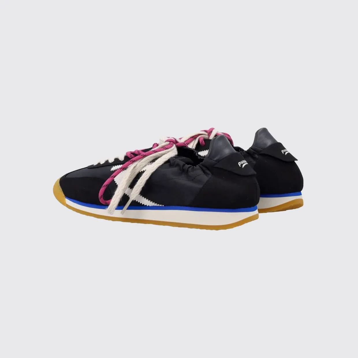 Puraai 6.02 Panther Vegan Leather and Nylon Sneakers Black (PU602P001) (2)