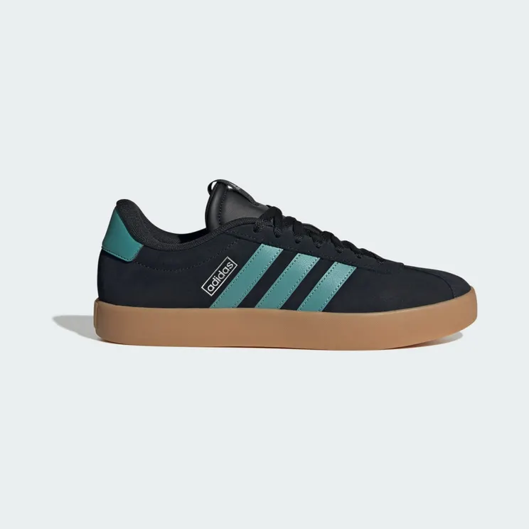 Adidas VL Court 3.0 Core Black / Powder Teal / Silver Metallic (JR8653)