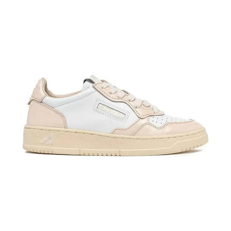 Autry Medalist Low White Light Pink Patenet Leather (AULW-RT03)