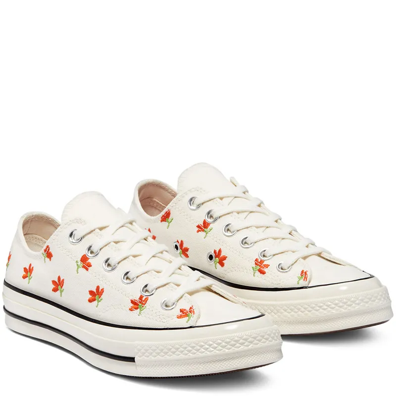 Converse Floral Print Chuck 70 Low Top Egret/bright Poppy/Black (570916C)