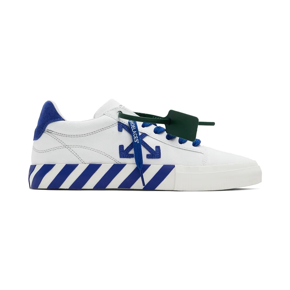 Off-White White & Blue Vulcanized Low-Top Sneakers (OWIA178S22FAB0010145)