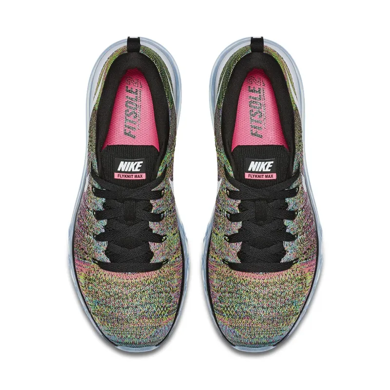 Nike Flyknit Air Max Muti-Color Pink Pow Chlorine Blue (W) Black/Pink Pow/Chlorine Blue (620659-004)
