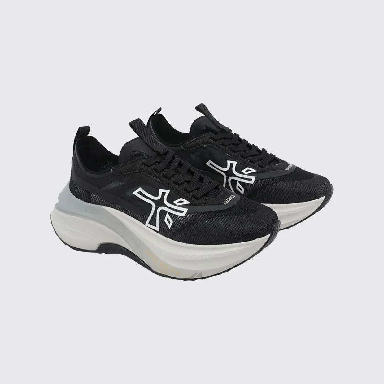 Premiata Hill Nylon and Suede Sneakers Black 2 (HILL8273)