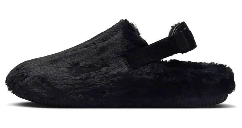 Nike Calm Mule SE “Black Fur” (FZ3118-001)