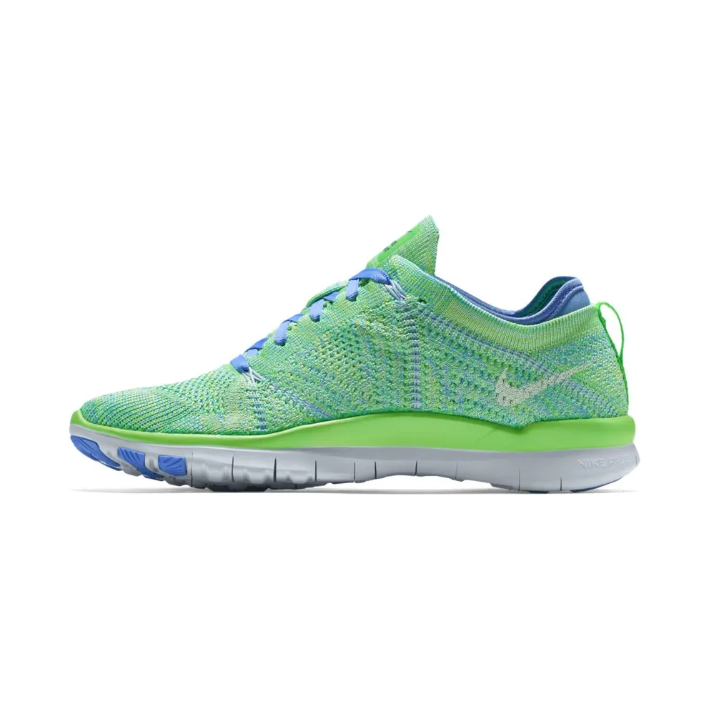 Nike Free TR Flyknit Voltage Green Chalk Blue (W) Voltage Green/White-Chalk Blue-Deep Royal Blue (718785-301)