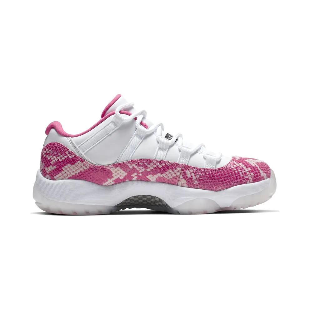 Jordan 11 Retro Low Pink Snakeskin (W) (2019) White/Watermelon/Black (AH7860-106)