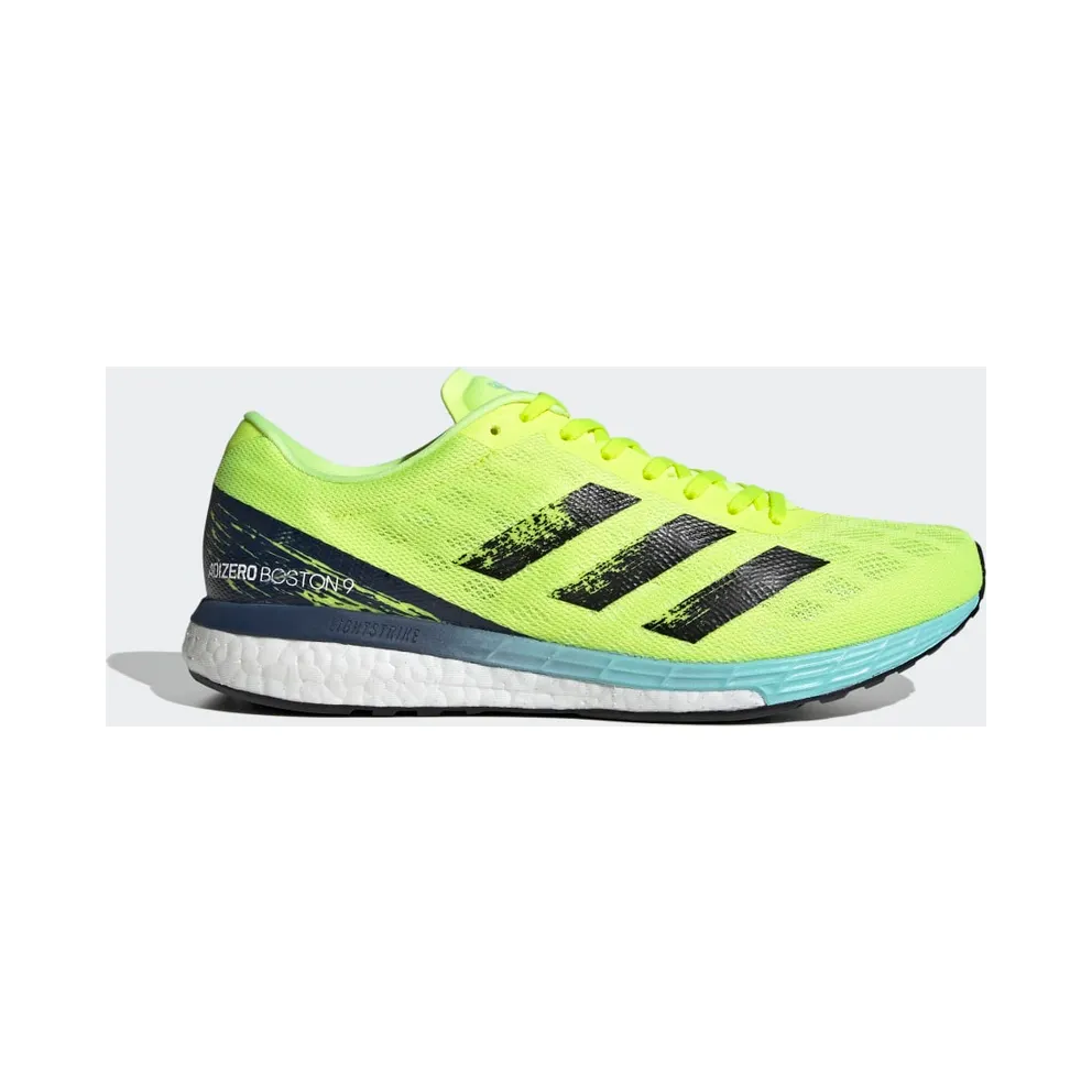 adidas Adizero Boston 9 Laufschuh Solar Yellow / Core Black / Clear Aqua (H68740)
