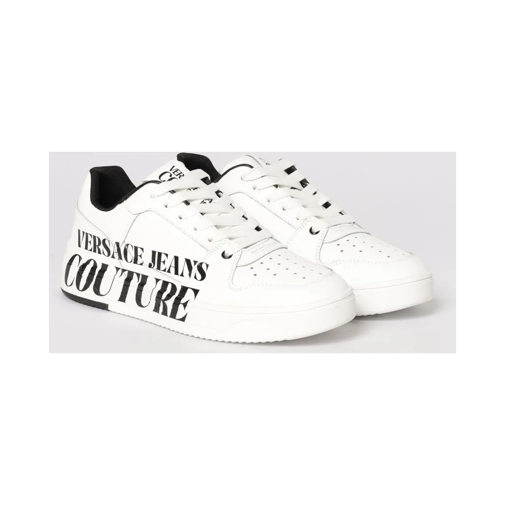 Versace Leather with Logo Print White (80YA3SJ5ZPB88003)