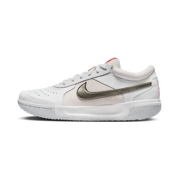 NikeCourt Zoom Lite 3 “White / Phantom / Bright Crimson / Metallic Pewter” (DH1042-102)