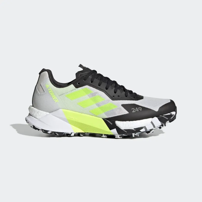 adidas Terrex Agravic Ultra Trail Running Core Black / Solar Yellow / Crystal White (FY7660)