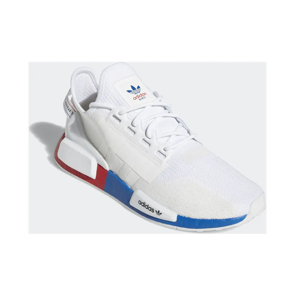adidas NMD R1 White Red Blue Cloud White/Crystal White/Lush Red (FX4148)