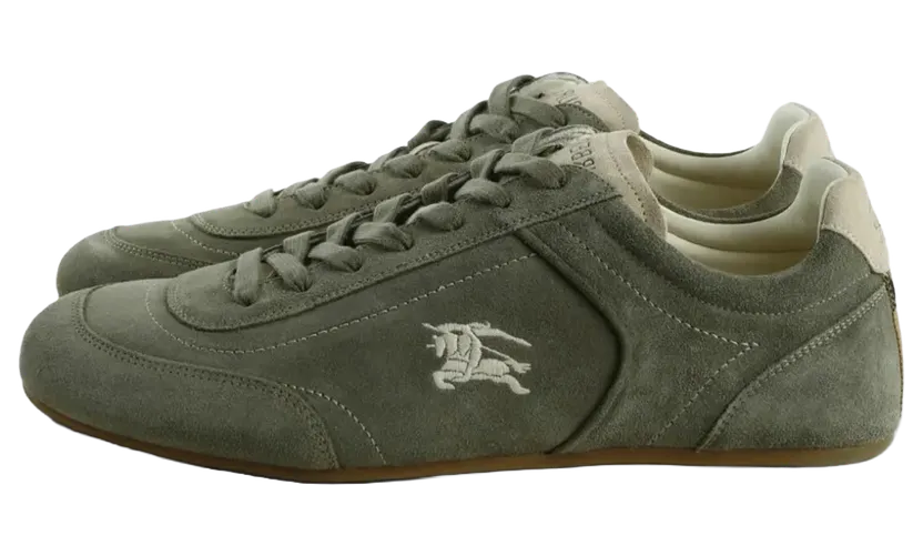 Burberry Suede Knight Runner “Airforce Green / Tawny Beige” (8127475)