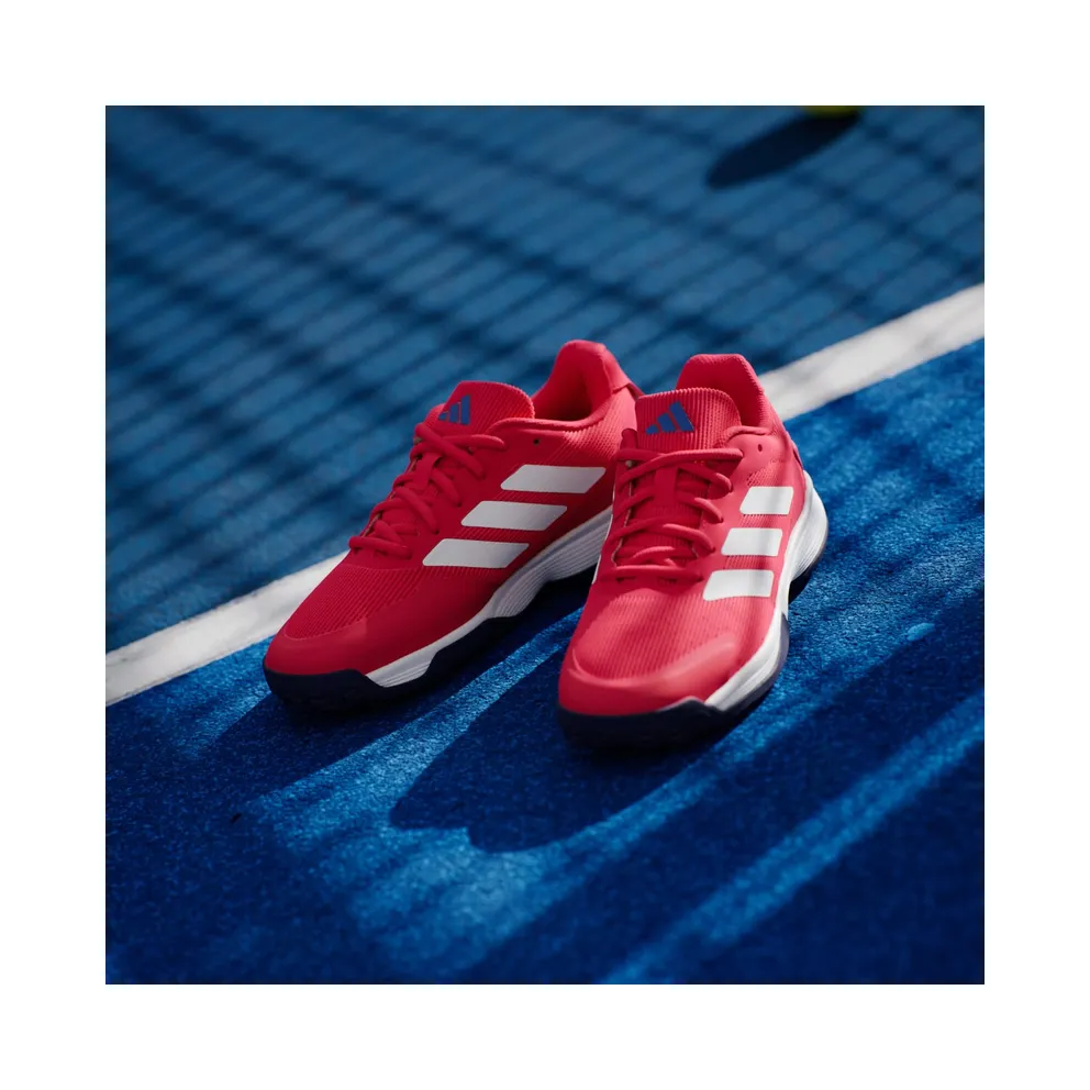 adidas Ubersonic Tennis Shoes Kids “Pure Ruby / Cloud White / Dark Blue” (KK3821)