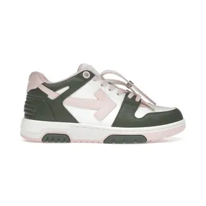 OFF-WHITE Out Of Office OOO Low Tops White Green Pink (OWIA259F24LEA0055631)