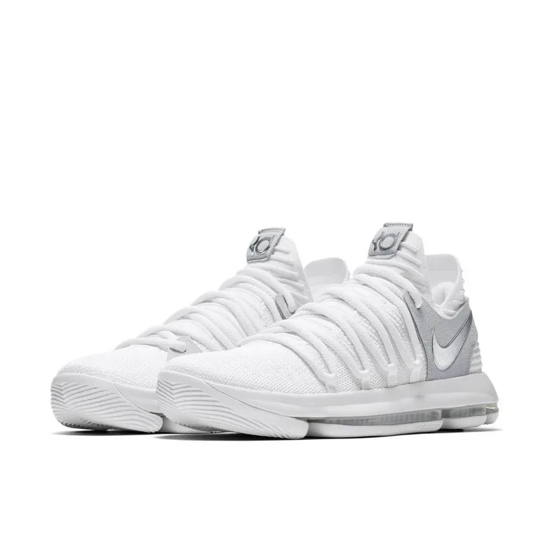 Nike KD 10 Still KD White/Metallic Silver-Pure Platinum (897815-100)