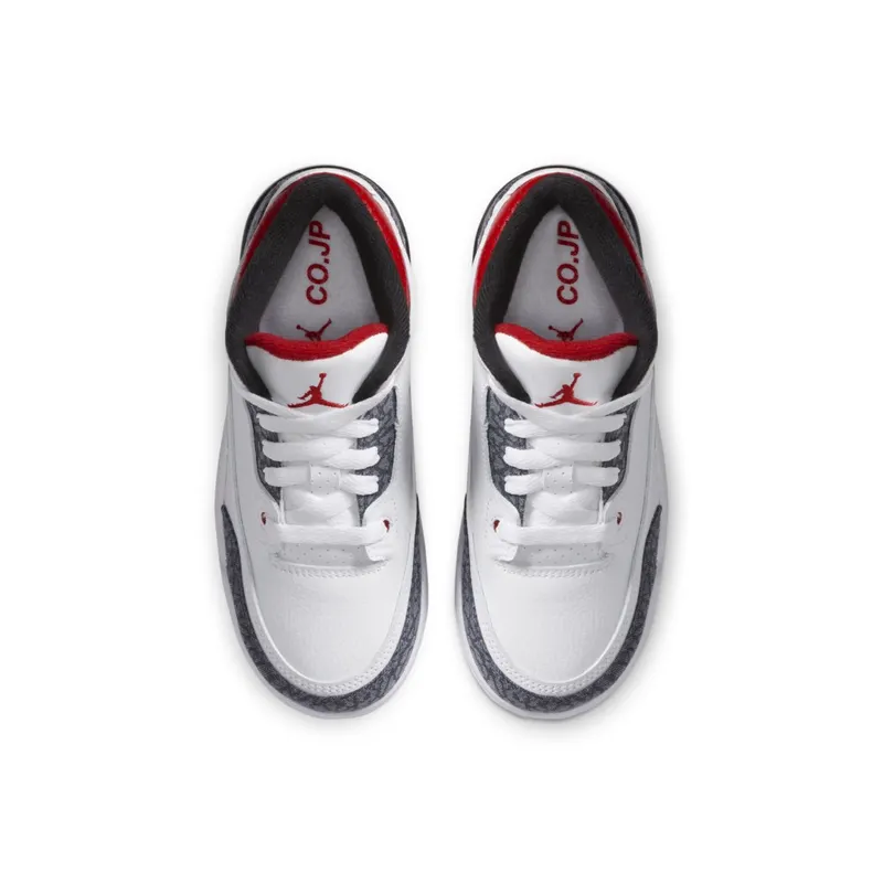 Jordan 3 Retro SE-T Fire Red Denim (PS) White/Fire Red-Black (DB4168-100)