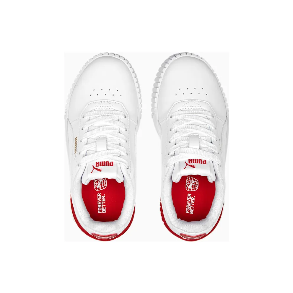 Puma Carina 2.0 Red Thread PS “White / Red” (389747-01)