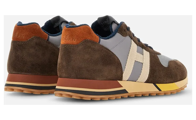 Sneakers Hogan H383 Brown Grey Beige (HXM3830AN51MUB01BJ) (2)