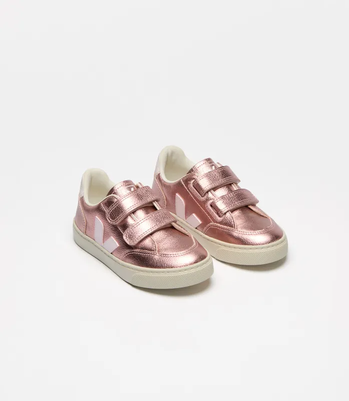 Veja V-12 Laminated Chrome-Free Leather Pink (XV0520609)