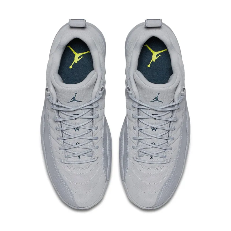 Jordan 12 Retro Low Wolf Grey Wolf Grey/Armory Navy-Electrolime (308317-002)