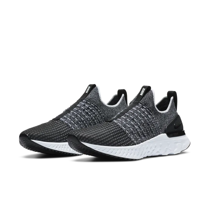 Nike React Phantom Run Flyknit 2 Black White Blend Black/White (CJ0277-003)