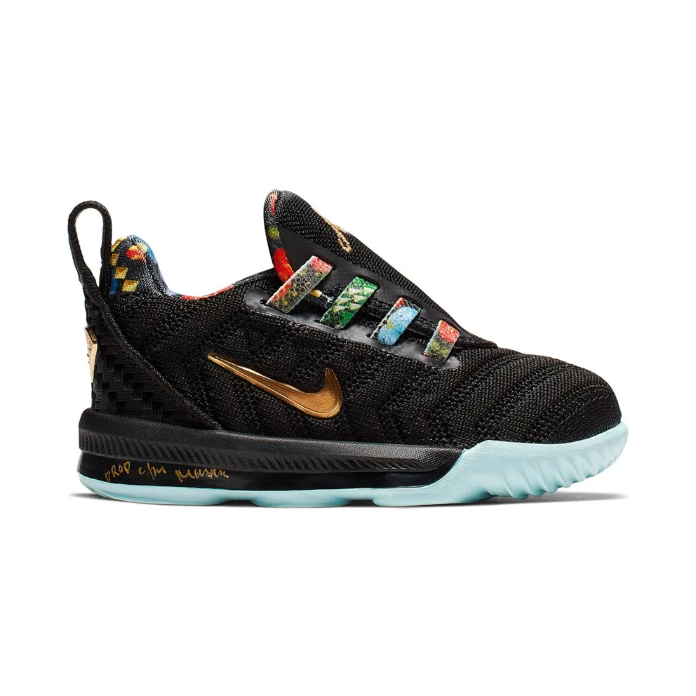 Nike LeBron 16 Watch the Throne (TD) Black/Metallic Gold-Rose Frost (CJ6708-001)