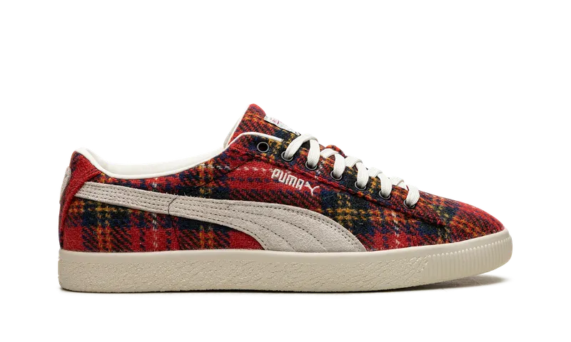 Puma SUEDE VTG HARRIS TWEED “FROSTED IVORY / RED” (393219-01)