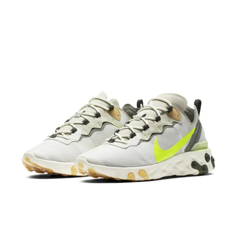 Nike React Element 55 Spruce Volt Spruce Aura/Spruce Fog-Barely Volt-Volt (BQ6166-009)