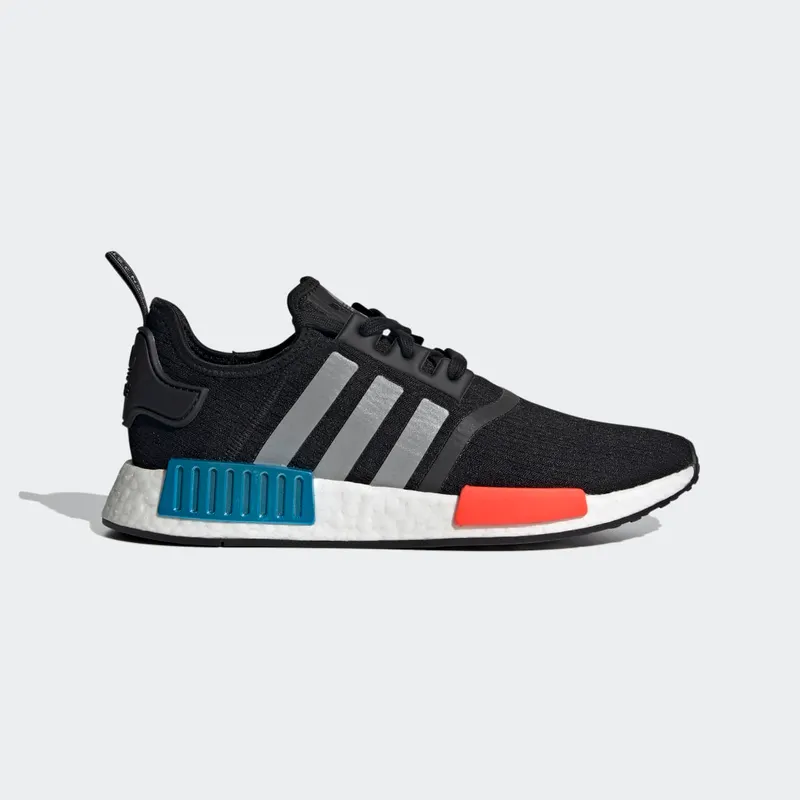adidas NMD R1 Black Silver Solar Red Core Black/Silver Metallic/Solar Red (FY5727)