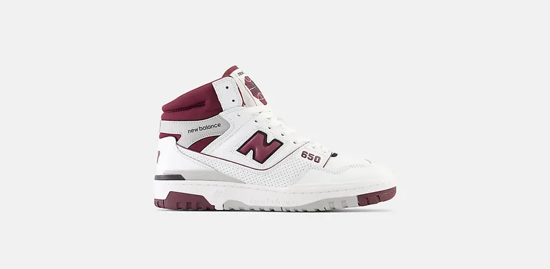 New Balance 650 White Burgundy Raincloud (BB650RCH)