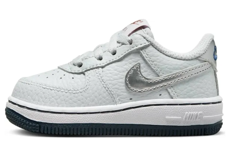 Nike FORCE 1 TD “Pure Platinum / Barely Grape / Midnight Navy / Metallic Silver” (CZ1691-004)