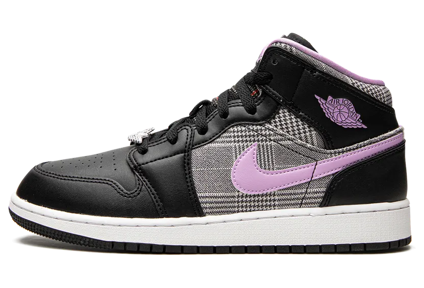 Jordan 1 Mid SE Houndstooth (GS) (DC7226-015)