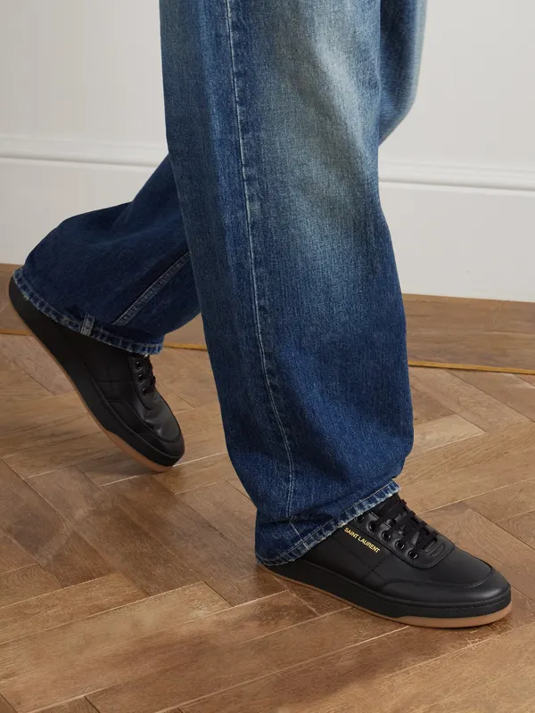 Saint Laurent SL/61 Leather Sneakers Black (81947600N00) (2)