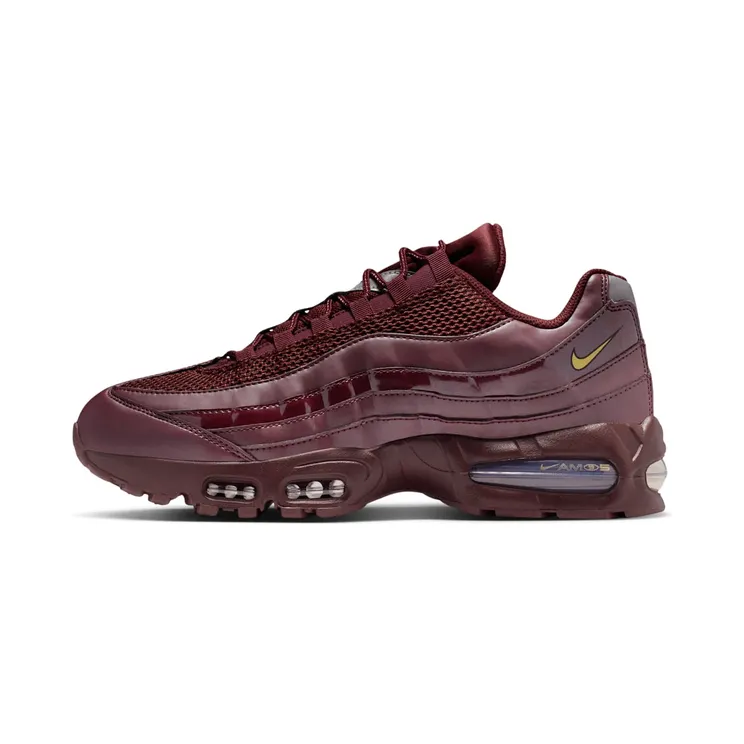 Nike Air Max 95 SE Big Bubble Total 90 “Burgundy Crush / Black / Metallic Silver / Metallic Gold” (IB6830-601)