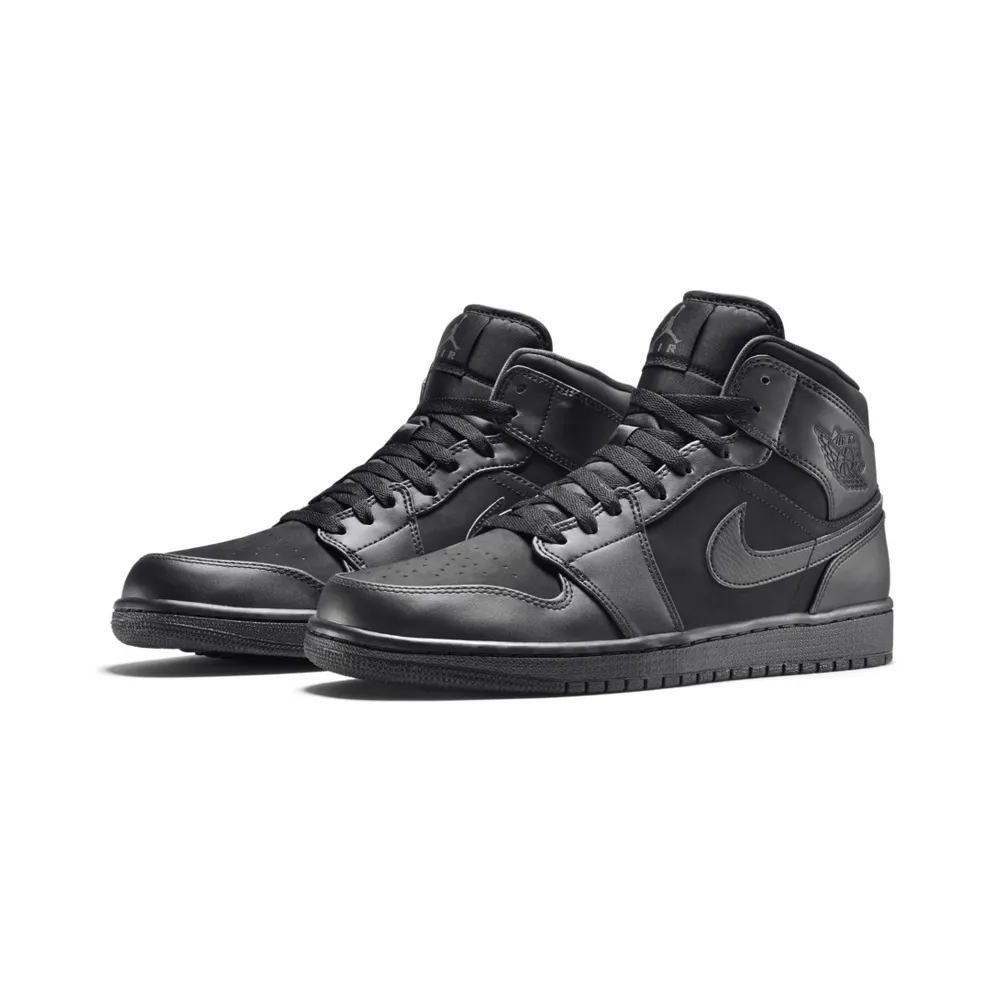 Jordan 1 Mid Triple Black (2014)