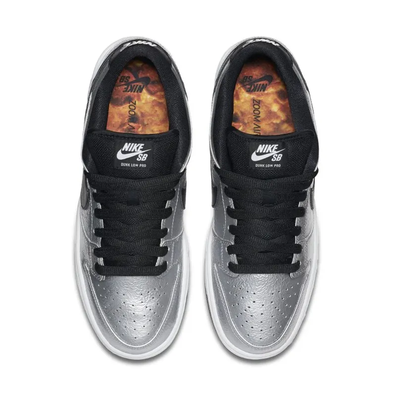 Nike Dunk SB Low Cold Pizza Metallic Silver/White-Black (313170-024)