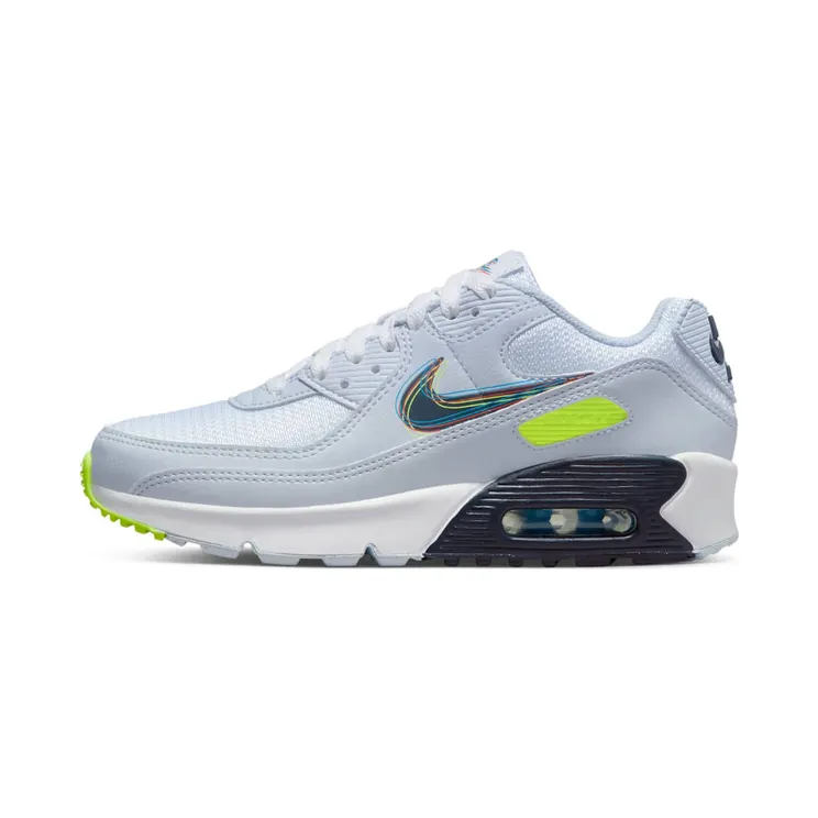 Nike Air Max 90 “White / Volt / Football Grey / Blackened Blue” (DV3480-100)