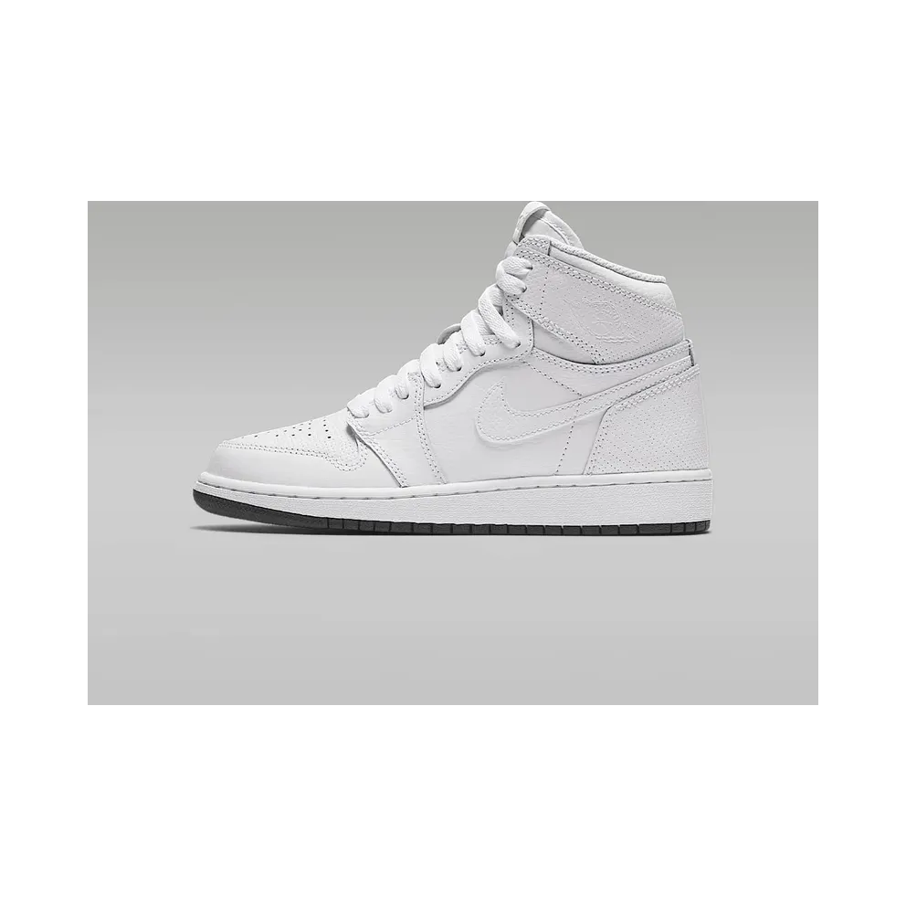 Jordan 1 Retro High Perforated White (GS) White/Black-White (575441-100)